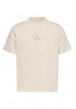 CALVIN KLEIN JEANS SS GIFT GIVING 20S EASY TEE T-SHIRT ΜΠΛΟΥΖΑ ΑΝΔΡΙΚΗ ECRU