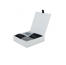 CALVIN KLEIN JEANS CK MEN SOCK 4P ALL OVER LOGO GIFTBOX ΚΑΛΤΣΕΣ ΑΝΔΡΙΚΕΣ MULTI