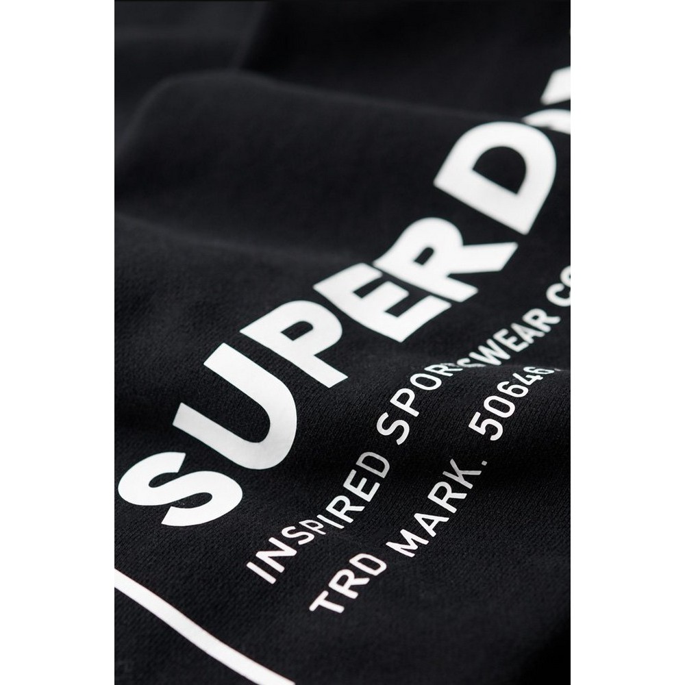 SUPERDRY UTILITY SPORT LOGO ΜΠΛΟΥΖΑ ΦΟΥΤΕΡ ΑΝΔΡΙΚΗ BLACK