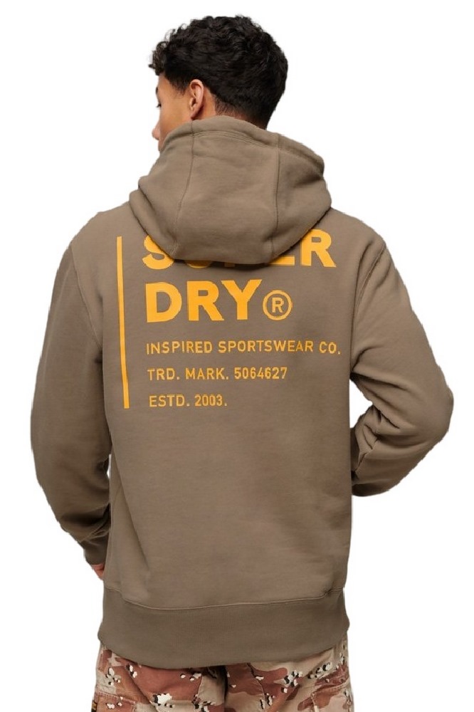 SUPERDRY D3 SDCD UTILITY SPORT LOGO LOOSE HOOD ΜΠΛΟΥΖΑ ΦΟΥΤΕΡ ΑΝΔΡΙΚΗ BROWN