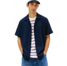 TOMMY JEANS REG EMBRODRD SHIRT ΠΟΥΚΑΜΙΣΟ ΚΟΝΤΟΜΑΝΙΚΟ ΑΝΔΡΙΚΟ NAVY