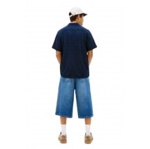 TOMMY JEANS REG EMBRODRD SHIRT ΠΟΥΚΑΜΙΣΟ ΚΟΝΤΟΜΑΝΙΚΟ ΑΝΔΡΙΚΟ NAVY