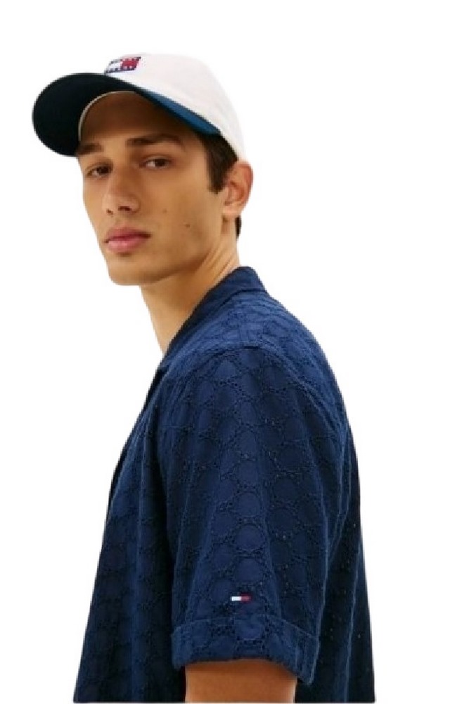 TOMMY JEANS REG EMBRODRD SHIRT ΠΟΥΚΑΜΙΣΟ ΚΟΝΤΟΜΑΝΙΚΟ ΑΝΔΡΙΚΟ NAVY