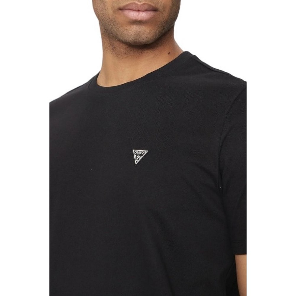 GUESS CN PATCH TEE T-SHIRT ΜΠΛΟΥΖΑ ΑΝΔΡΙΚΗ BLACK