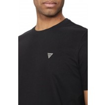 GUESS CN PATCH TEE T-SHIRT ΜΠΛΟΥΖΑ ΑΝΔΡΙΚΗ BLACK