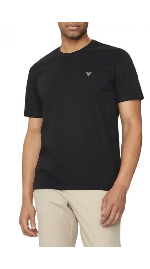 GUESS CN PATCH TEE T-SHIRT ΜΠΛΟΥΖΑ ΑΝΔΡΙΚΗ BLACK