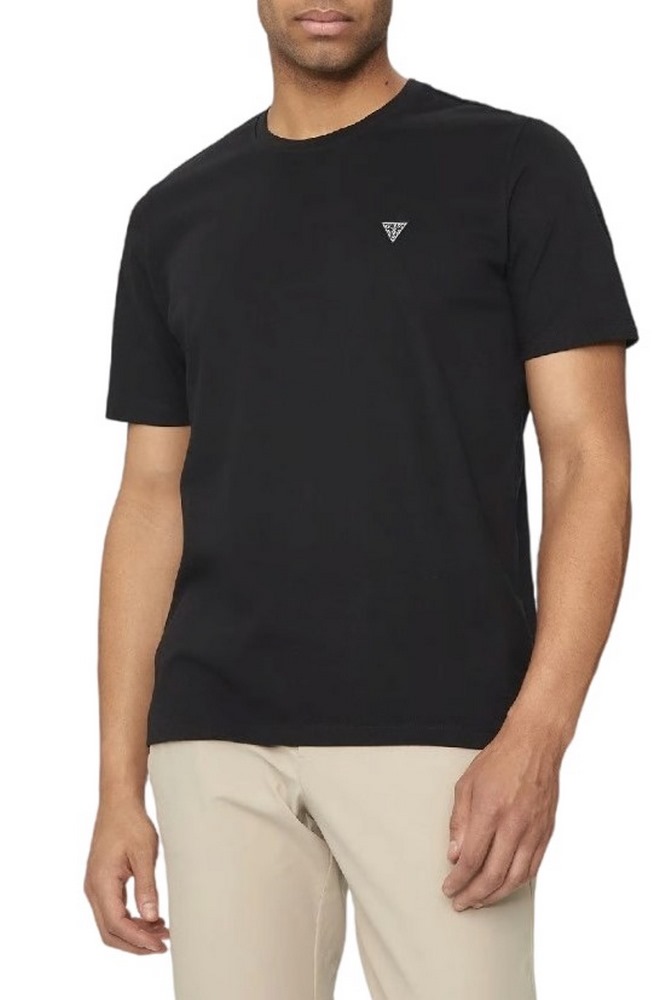 GUESS CN PATCH TEE T-SHIRT ΜΠΛΟΥΖΑ ΑΝΔΡΙΚΗ BLACK