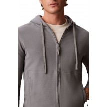 CALVIN KLEIN JEANS LS EU 350TERRY BADGE FZ HOODIE ΖΑΚΕΤΑ ΦΟΥΤΕΡ ΑΝΔΡΙΚΗ STEEL GRAY