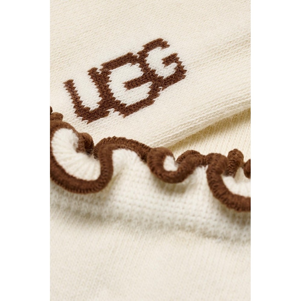 UGG KARSYN LETTUCE EDGE QUARTER II ΜΕΣΑΙΕΣ ΚΑΛΤΣΕΣ ΓΥΝΑΙΚΕΙΕΣ VANILLA