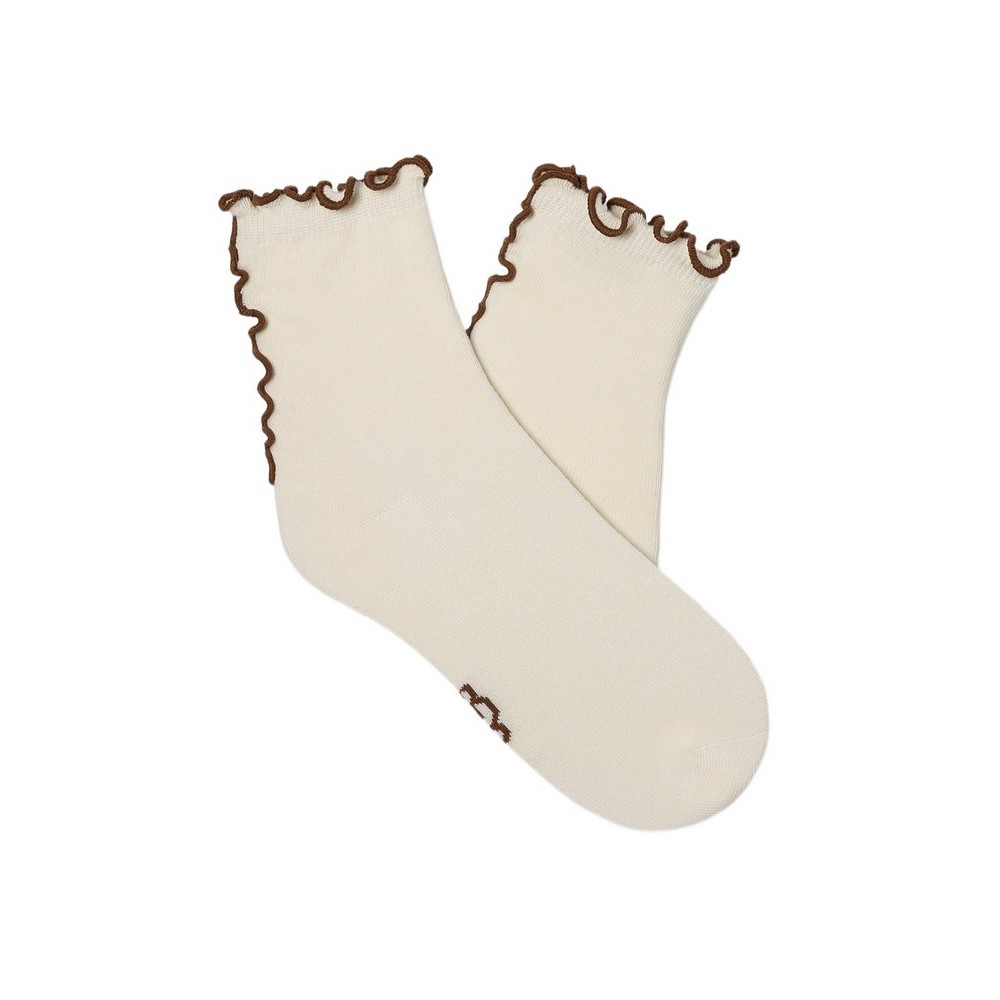 UGG KARSYN LETTUCE EDGE QUARTER II ΜΕΣΑΙΕΣ ΚΑΛΤΣΕΣ ΓΥΝΑΙΚΕΙΕΣ VANILLA