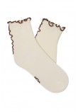 UGG KARSYN LETTUCE EDGE QUARTER II ΜΕΣΑΙΕΣ ΚΑΛΤΣΕΣ ΓΥΝΑΙΚΕΙΕΣ VANILLA