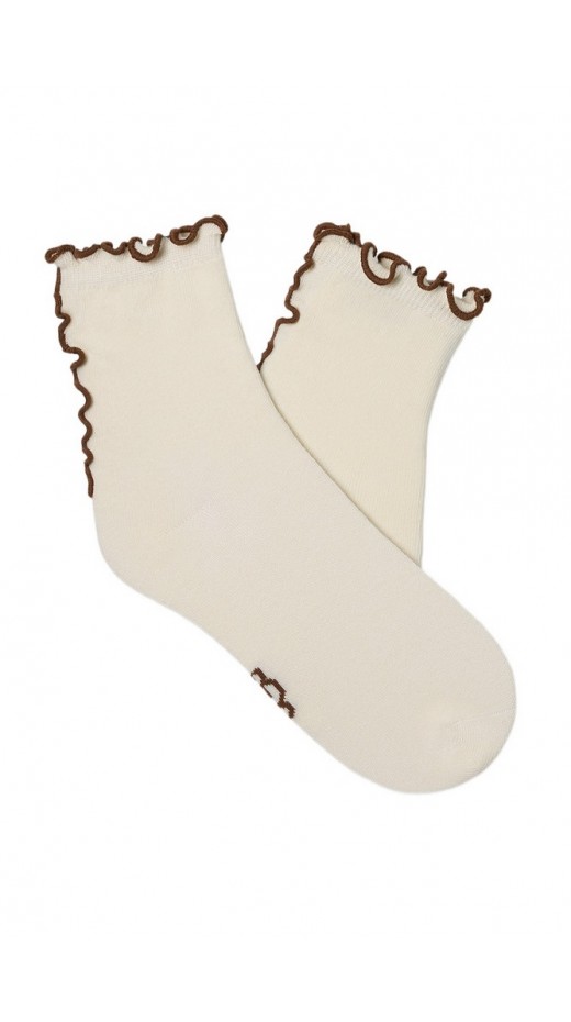 UGG KARSYN LETTUCE EDGE QUARTER II ΜΕΣΑΙΕΣ ΚΑΛΤΣΕΣ ΓΥΝΑΙΚΕΙΕΣ VANILLA