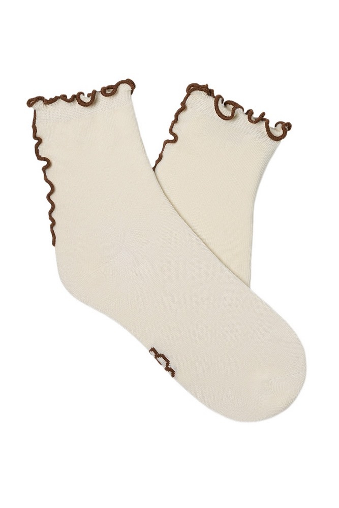 UGG KARSYN LETTUCE EDGE QUARTER II ΜΕΣΑΙΕΣ ΚΑΛΤΣΕΣ ΓΥΝΑΙΚΕΙΕΣ VANILLA