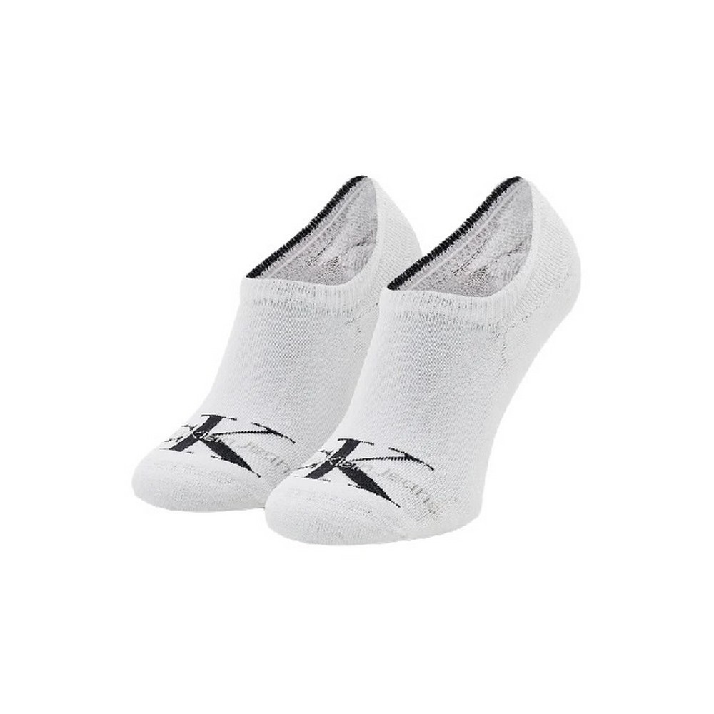 CALVIN KLEIN JEANS CKJ WOMEN FOOTIE HIGH CUT 1P LOGO ΚΑΛΤΣΕΣ ΓΥΝΑΙΚΕΙΕΣ WHITE