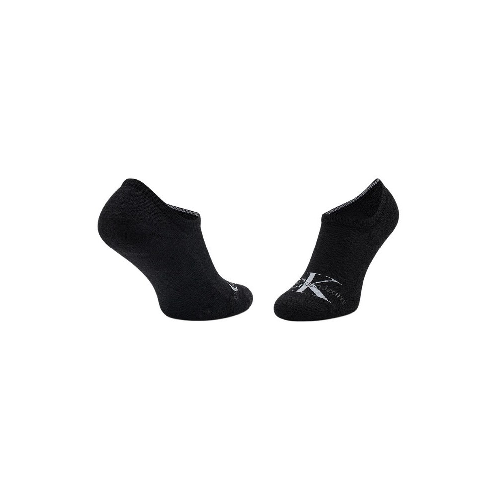 CALVIN KLEIN JEANS CKJ WOMEN FOOTIE HIGH CUT 1P LOGO ΚΑΛΤΣΕΣ ΓΥΝΑΙΚΕΙΕΣ BLACK