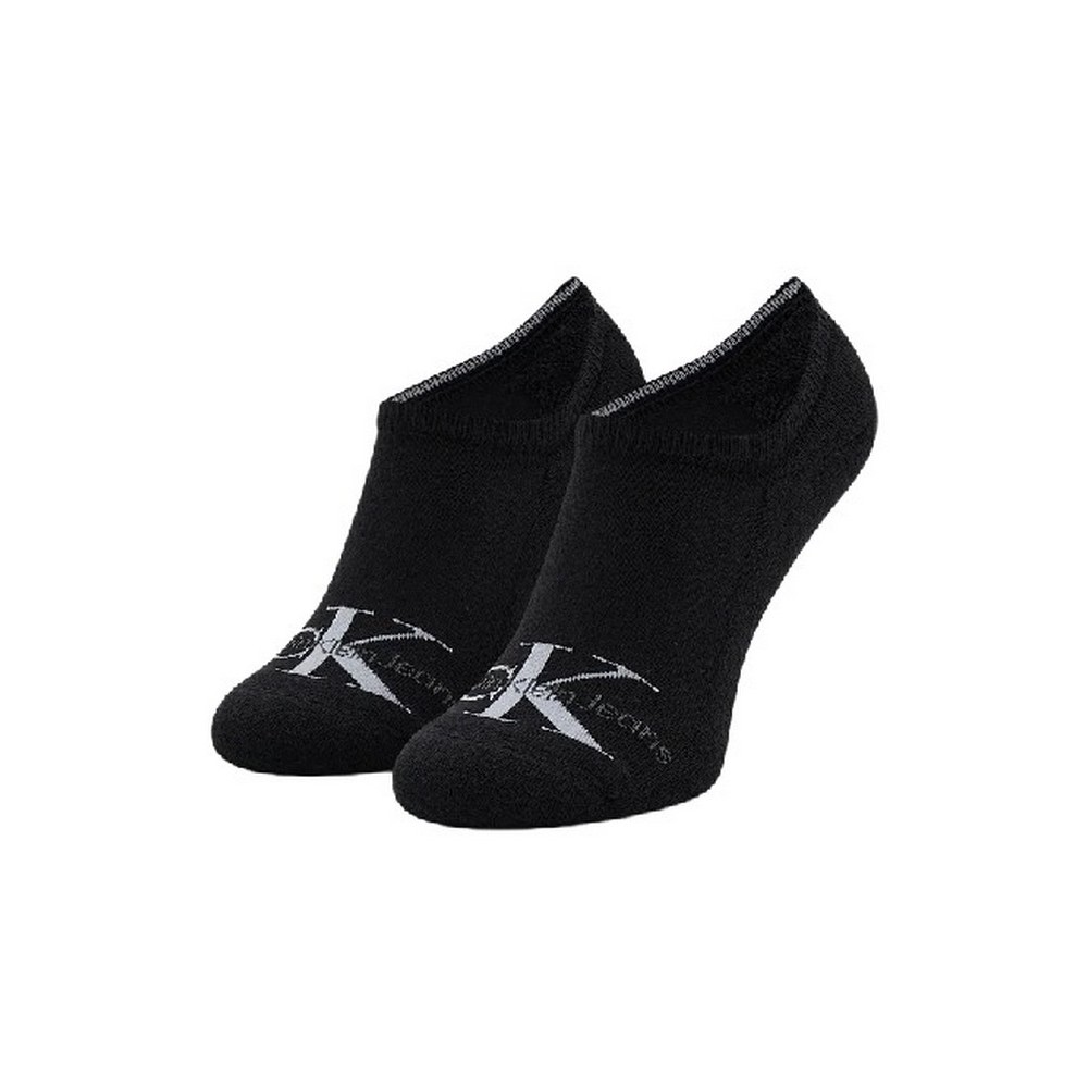 CALVIN KLEIN JEANS CKJ WOMEN FOOTIE HIGH CUT 1P LOGO ΚΑΛΤΣΕΣ ΓΥΝΑΙΚΕΙΕΣ BLACK