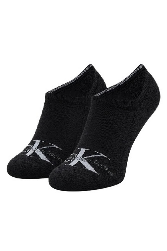 CALVIN KLEIN JEANS CKJ WOMEN FOOTIE HIGH CUT 1P LOGO ΚΑΛΤΣΕΣ ΓΥΝΑΙΚΕΙΕΣ BLACK