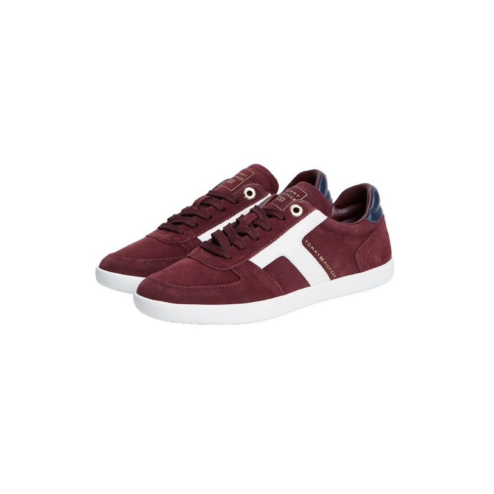TOMMY HILFIGER TRIBECA SNEAKER SUEDE ΠΑΠΟΥΤΣΙ ΓΥΝΑΙΚΕΙΟ BORDEAUX