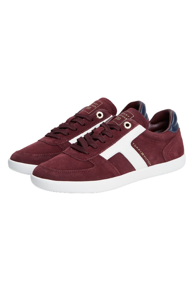 TOMMY HILFIGER TRIBECA SNEAKER SUEDE ΠΑΠΟΥΤΣΙ ΓΥΝΑΙΚΕΙΟ BORDEAUX