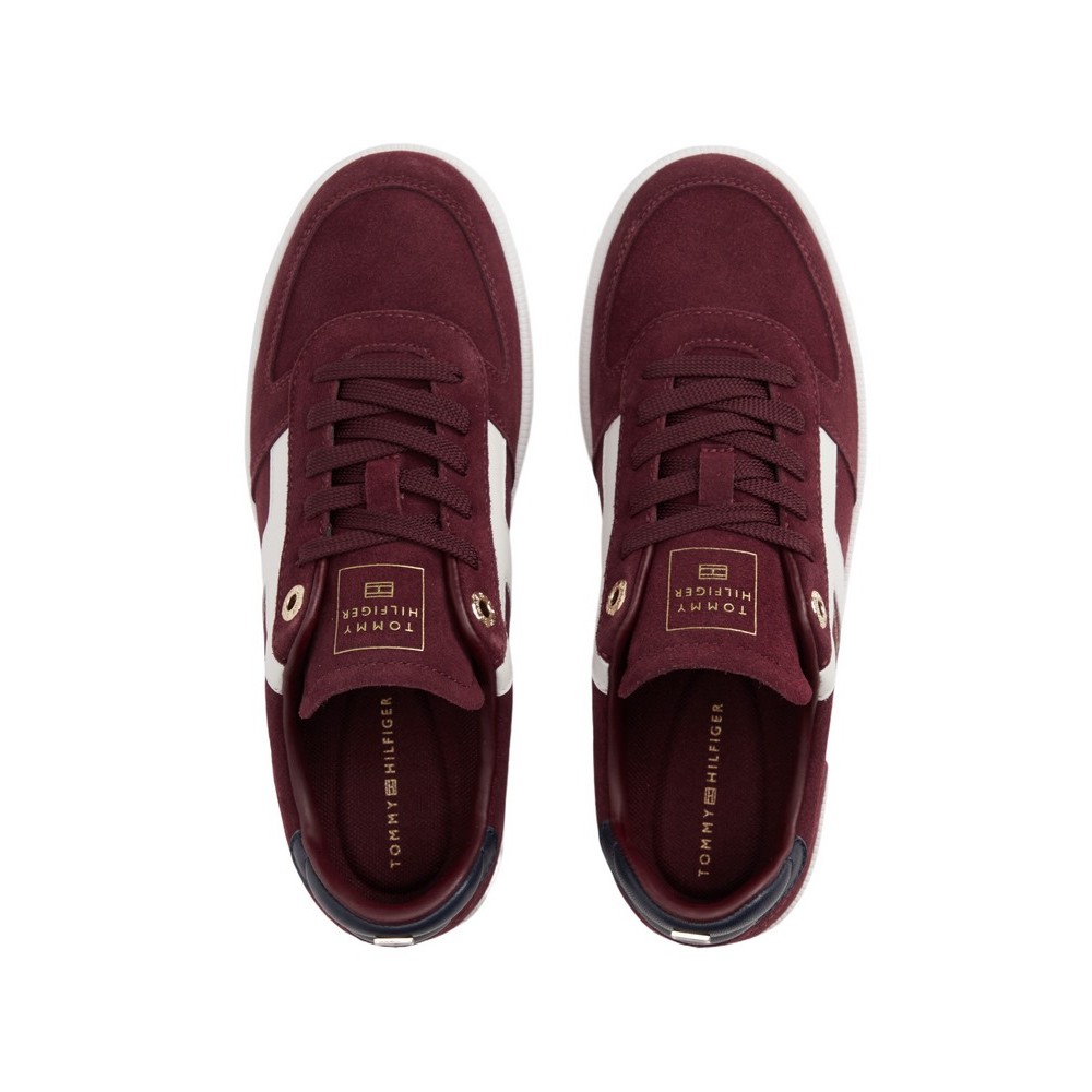 TOMMY HILFIGER TRIBECA SNEAKER SUEDE ΠΑΠΟΥΤΣΙ ΓΥΝΑΙΚΕΙΟ BORDEAUX
