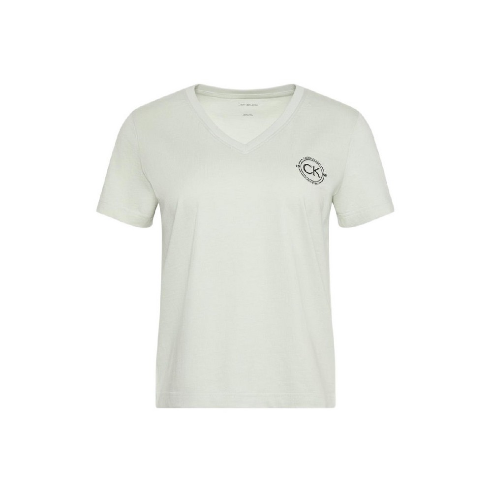 CALVIN KLEIN JEANS SS VNECK GRAPHIC T-SHIRT ΜΠΛΟΥΖΑ ΓΥΝΑΙΚΕΙΑ MINT