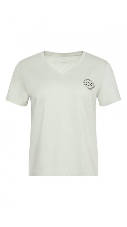CALVIN KLEIN JEANS SS VNECK GRAPHIC T-SHIRT ΜΠΛΟΥΖΑ ΓΥΝΑΙΚΕΙΑ MINT