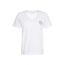 CALVIN KLEIN JEANS SS VNECK GRAPHIC T-SHIRT ΜΠΛΟΥΖΑ ΓΥΝΑΙΚΕΙΑ BRIGHT WHITE