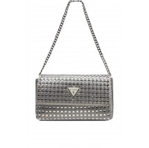 GUESS ZALINA FLAP CLUTCH ΤΣΑΝΤΑ ΓΥΝΑΙΚΕΙΑ SILVER