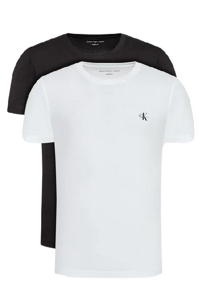 CALVIN KLEIN JEANS 2 PACK MONOGRAM T-SHIRT ΑΝΔΡΙΚΟ BLACK/WHITE