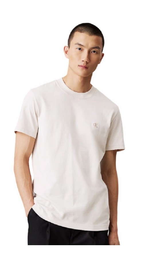 CALVIN KLEIN JEANS HEAVY REGULAR TEE T-SHIRT ΜΠΛΟΥΖΑ ΑΝΔΡΙΚΗ BEIGE