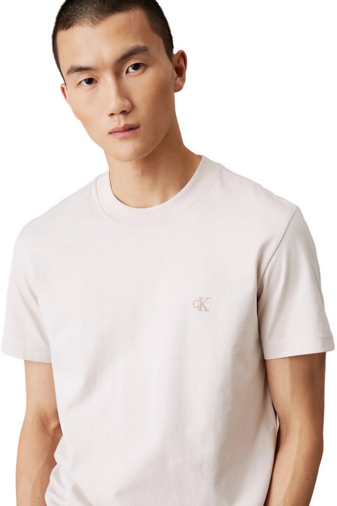 CALVIN KLEIN JEANS HEAVY REGULAR TEE T-SHIRT ΜΠΛΟΥΖΑ ΑΝΔΡΙΚΗ BEIGE