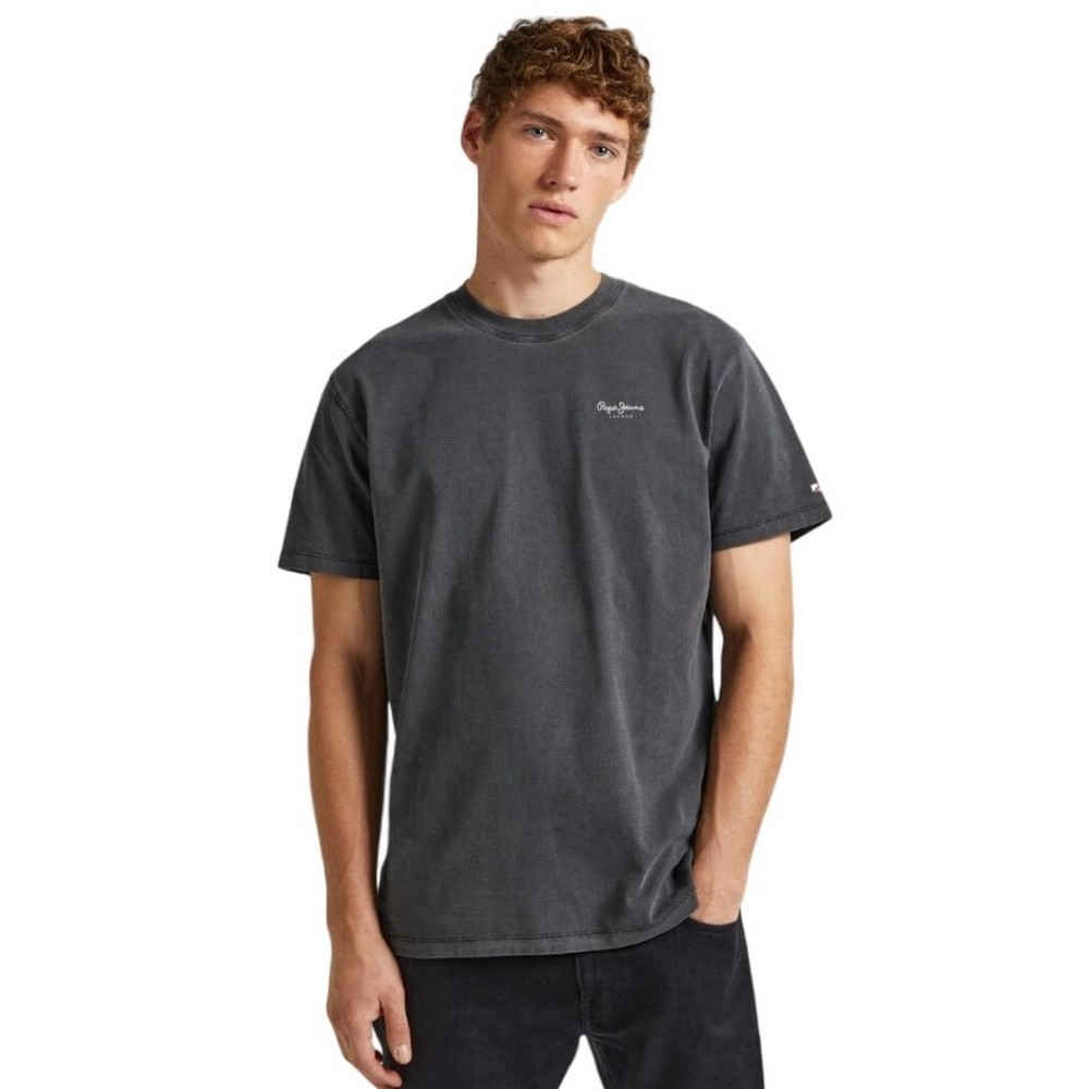 PEPE JEANS LONDON JACKO T-SHIRT ΜΠΛΟΥΖΑ ΑΝΔΡΙΚΗ WASHED BLACK