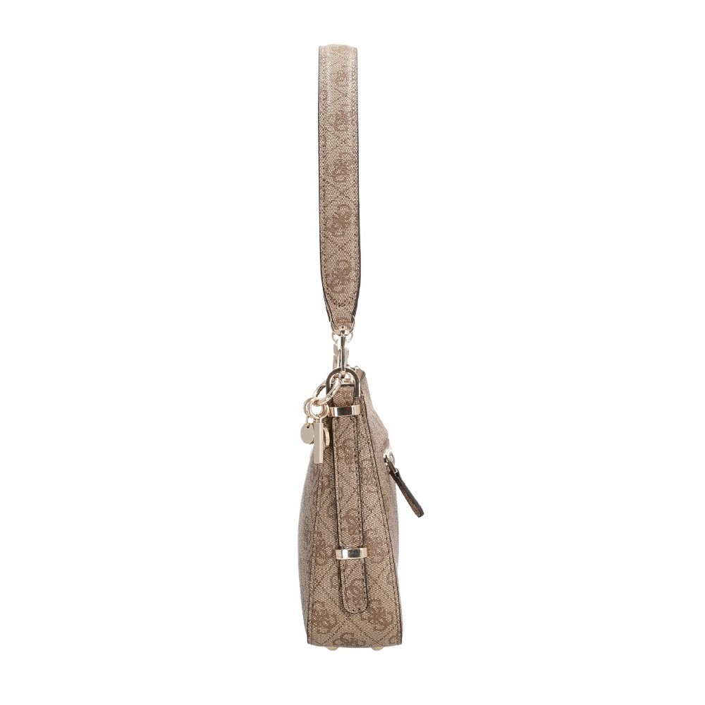 GUESS ECO ERICA TOP ZIP SHOULDER BAG ΤΣΑΝΤΑ ΓΥΝΑΙΚΕΙΑ LATTE