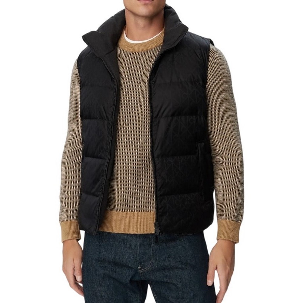 CALVIN KLEIN JEANS FAUX WOOL REVERSIBLE DOWN PUFFER ΜΠΟΥΦΑΝ ΑΜΑΝΙΚΟ ΑΝΔΡΙΚΟ BLACK