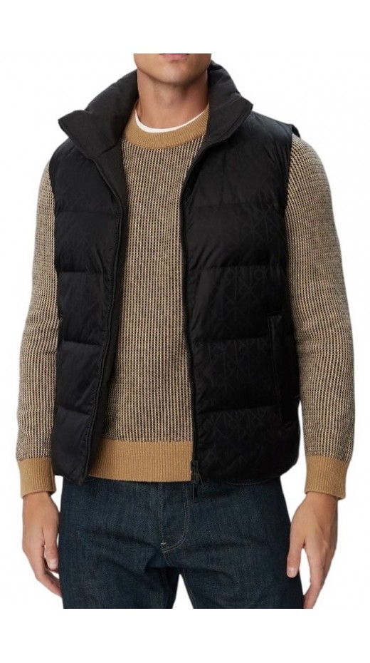 CALVIN KLEIN JEANS FAUX WOOL REVERSIBLE DOWN PUFFER ΜΠΟΥΦΑΝ ΑΜΑΝΙΚΟ ΑΝΔΡΙΚΟ BLACK