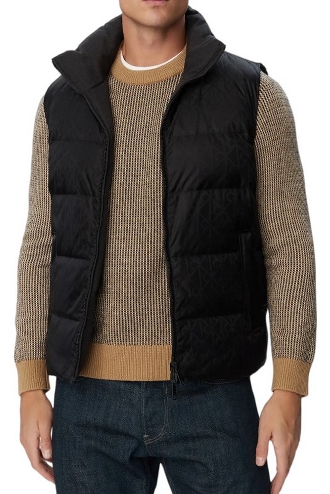 CALVIN KLEIN JEANS FAUX WOOL REVERSIBLE DOWN PUFFER ΜΠΟΥΦΑΝ ΑΜΑΝΙΚΟ ΑΝΔΡΙΚΟ BLACK