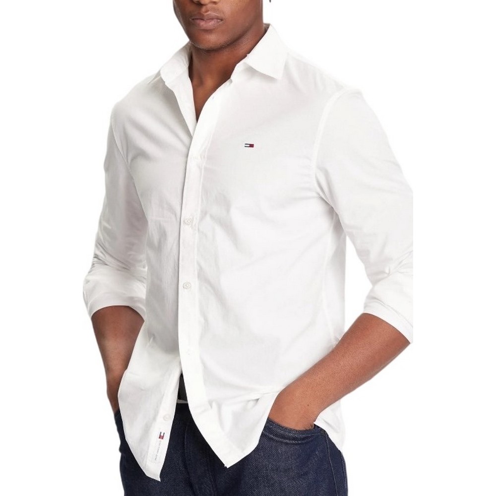 TOMMY JEANS REG POPLIN SHIRT ΠΟΥΚΑΜΙΣΟ ΑΝΔΡΙΚΟ ECRU