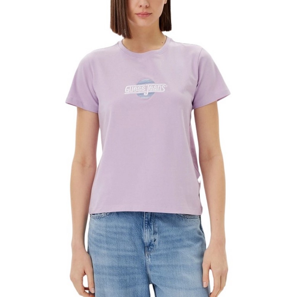 GUESS JEANS CN REG SUNSET T-SHIRT ΜΠΛΟΥΖΑ ΓΥΝΑΙΚΕΙΑ LILA