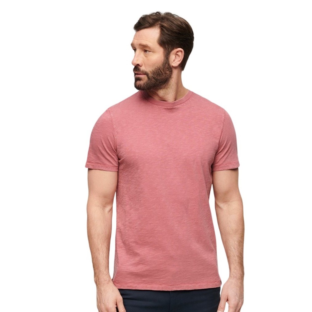 SUPERDRY STUD CREW NECK SLUB T-SHIRT ΜΠΛΟΥΖΑ ΑΝΔΡΙΚΗ ROSE