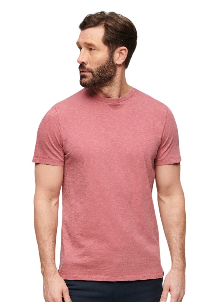 SUPERDRY STUD CREW NECK SLUB T-SHIRT ΜΠΛΟΥΖΑ ΑΝΔΡΙΚΗ ROSE