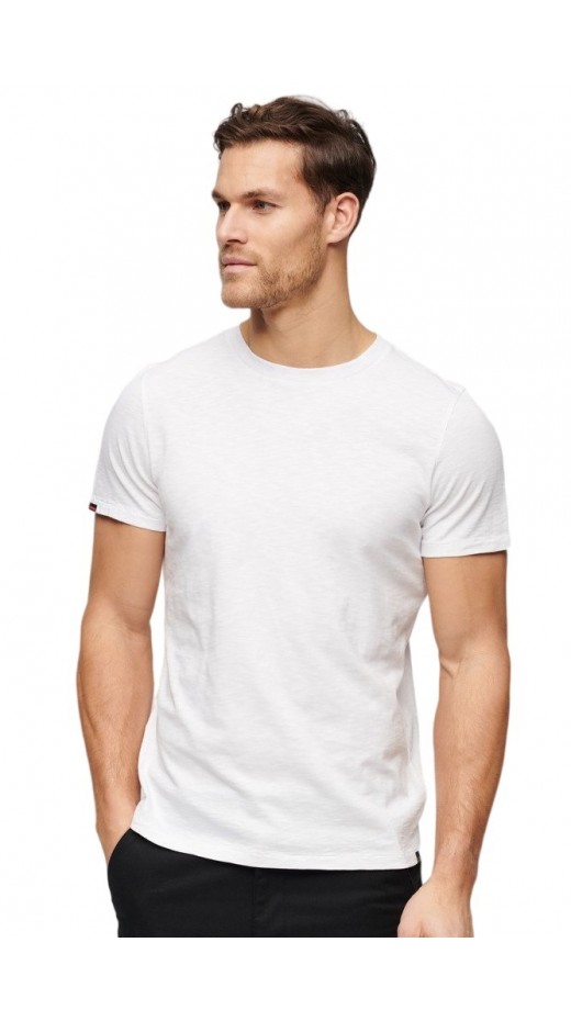 SUPERDRY STUD CREW NECK SLUB T-SHIRT ΜΠΛΟΥΖΑ ΑΝΔΡΙΚΗ WHITE