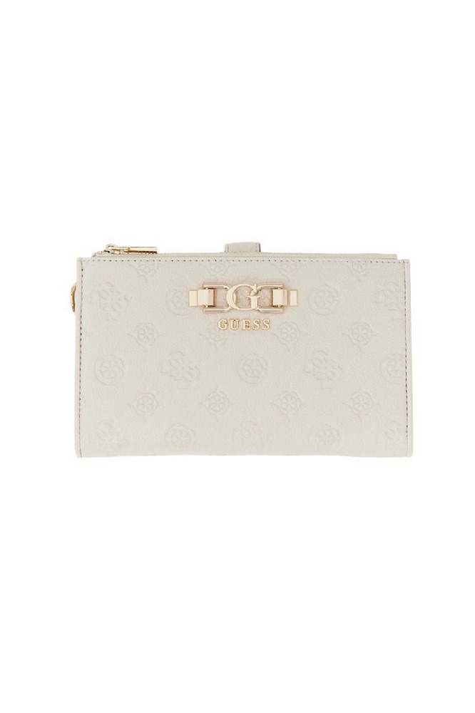 GUESS ANISE SLG DBL ZIP ORGANIZER ΠΟΡΤΟΦΟΛΙ ΓΥΝΑΙΚΕΙΟ STONE