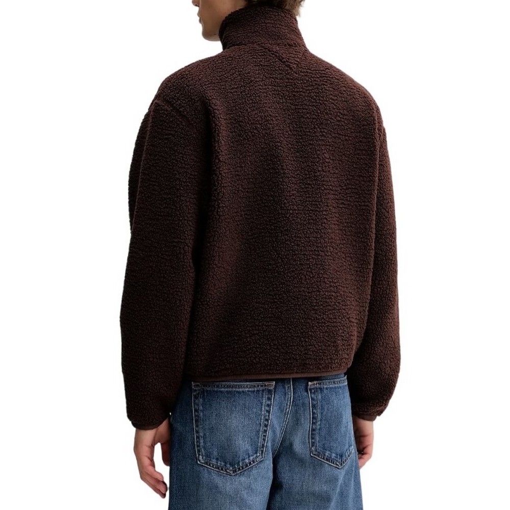 TOMMY JEANS RLX BADGE FZ TEDDY ΖΑΚΕΤΑ ΑΝΔΡΙΚΗ BROWN