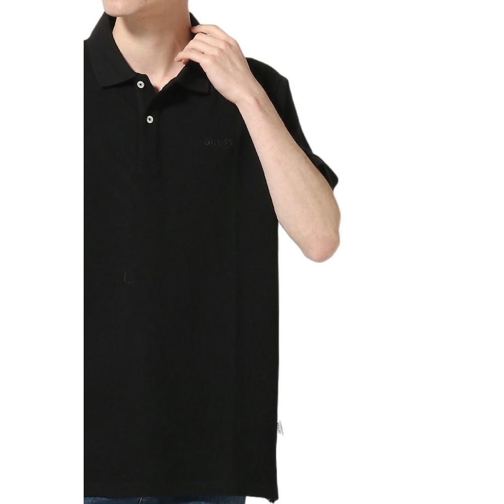 GUESS POLO T-SHIRT ΜΠΛΟΥΖΑ ΑΝΔΡΙΚΗ BLACK