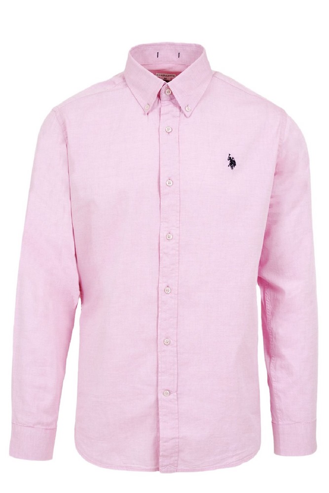 U. S POLO ASSN EVAN  ΠΟΥΚΑΜΙΣΟ ΑΝΔΡΙΚΟ PINK