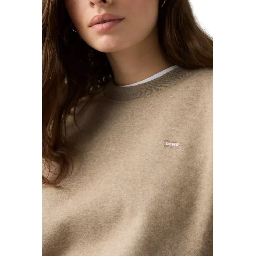 LEVIS EVERYDAY CREW SWEATSHIRT ΦΟΥΤΕΡ ΜΠΛΟΥΖΑ ΓΥΝΑΙΚΕΙΑ BEIGE