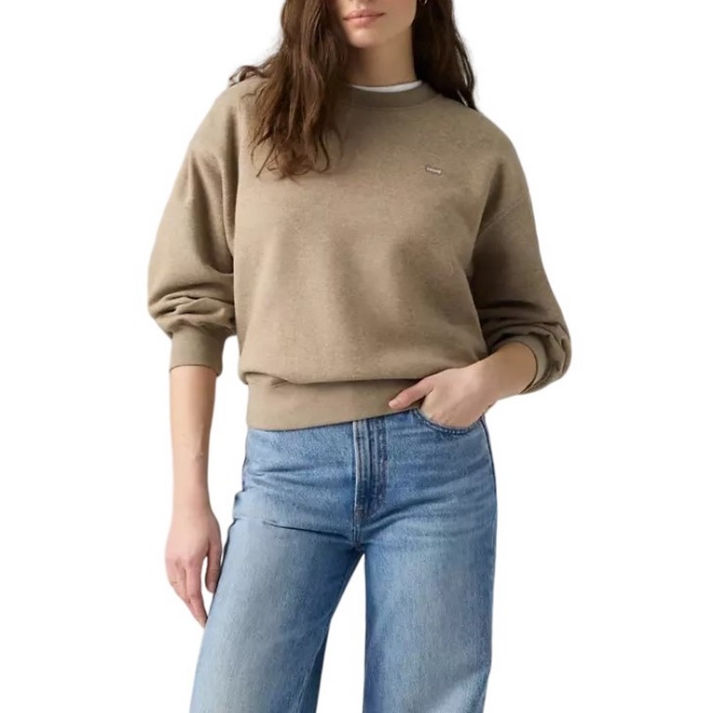 LEVIS EVERYDAY CREW SWEATSHIRT ΦΟΥΤΕΡ ΜΠΛΟΥΖΑ ΓΥΝΑΙΚΕΙΑ BEIGE