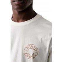 HUGO BOSS NEMODO JERSEY T-SHIRT ΜΠΛΟΥΖΑ ΑΝΔΡΙΚΗ OFF WHITE