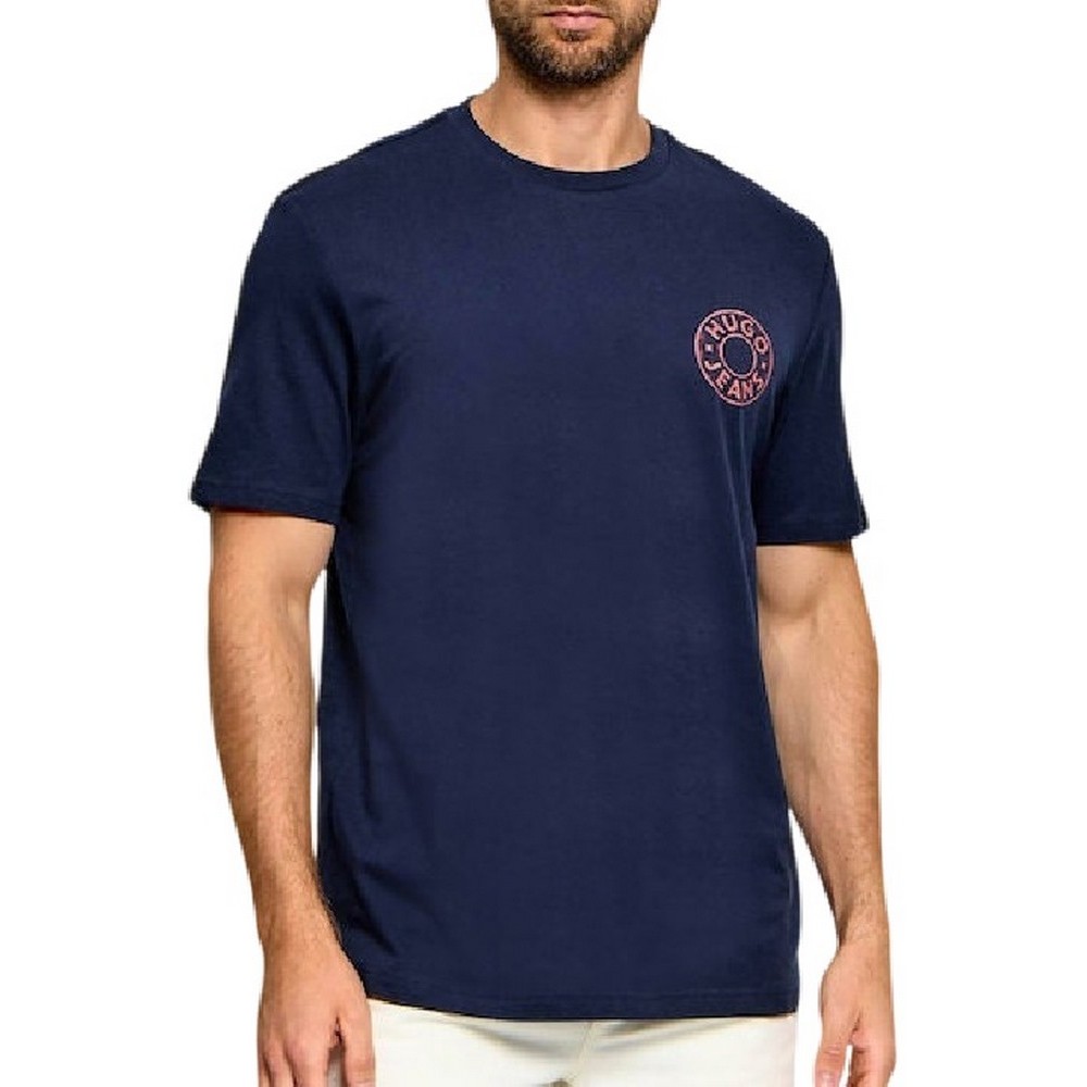 HUGO BOSS NEMODO JERSEY T-SHIRT ΜΠΛΟΥΖΑ ΑΝΔΡΙΚΗ NAVY