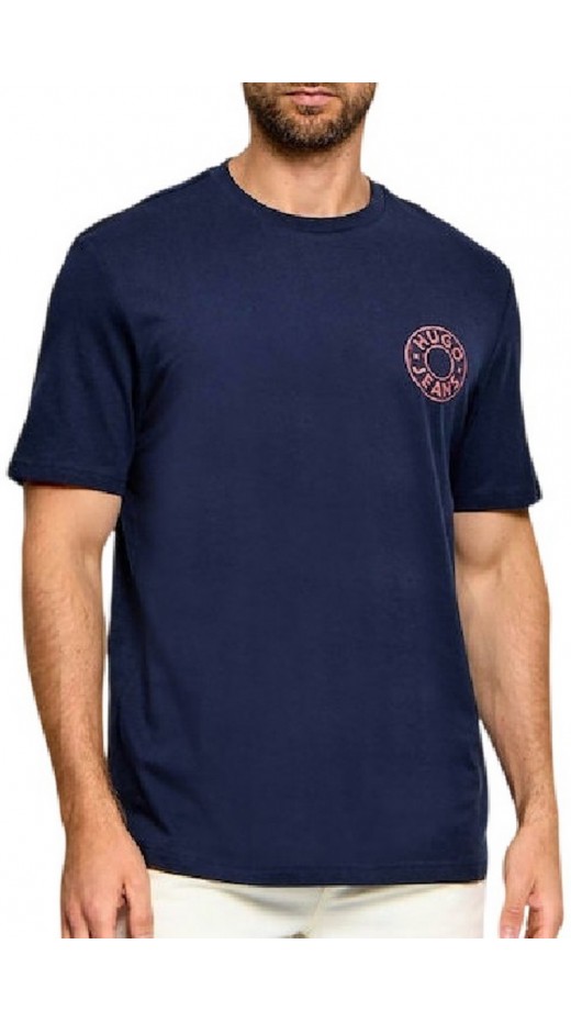 HUGO BOSS NEMODO JERSEY T-SHIRT ΜΠΛΟΥΖΑ ΑΝΔΡΙΚΗ NAVY